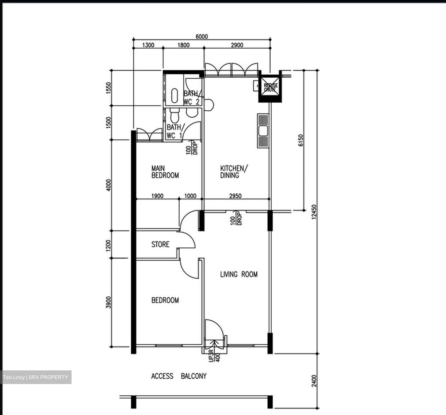 Blk 354 Clementi Avenue 2 Shopping Centre (Clementi), HDB 3 Rooms #627489391